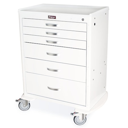 Harloff Tall Anesthesia Cart, Standard Width, Six Drawers, Standard Key Lock MDS3030K06